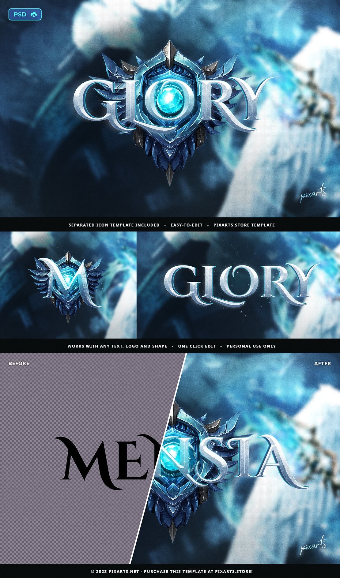MU Glory - Mmorpg Game Logo Template