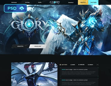 Mu Glory - Mmorpg Animated Game Website Template