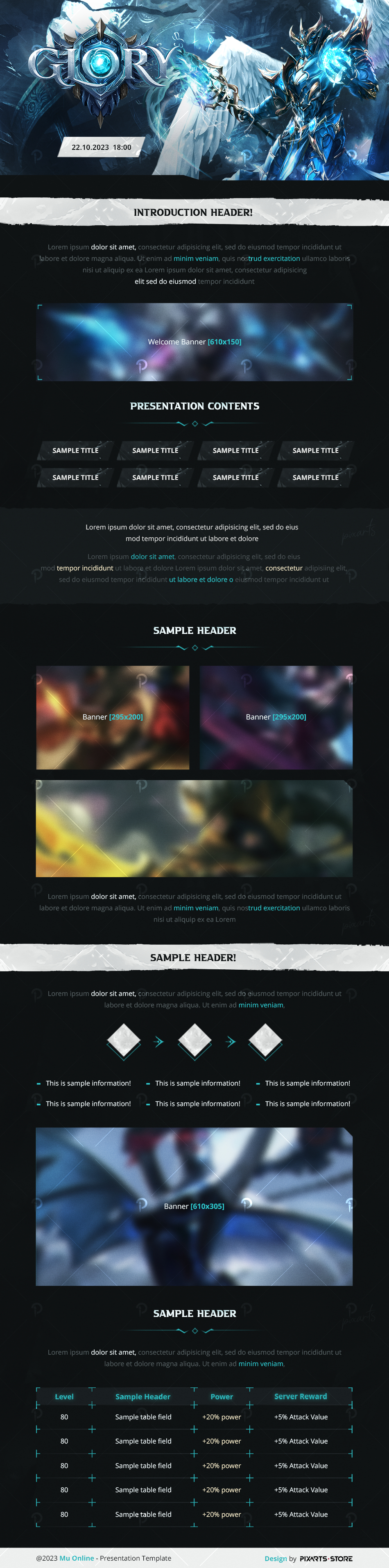 Mu Online Private Server Presentation Template - Glory