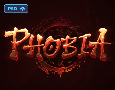Phobia - Fantasy Game Logo PSD Template