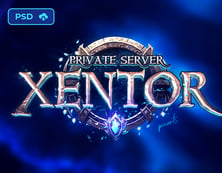 Private Server Game Logo Psd Template - Xentor