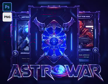 Trading Card Game (TCG) Template – Astrowar Sci-Fi Mecha Style Vol.1