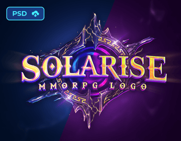 Solarise - Stylized Gaming Logo PSD Template