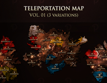 Teleportation Map Pack – Vol. 01 - Metin2 Editable PSD Template