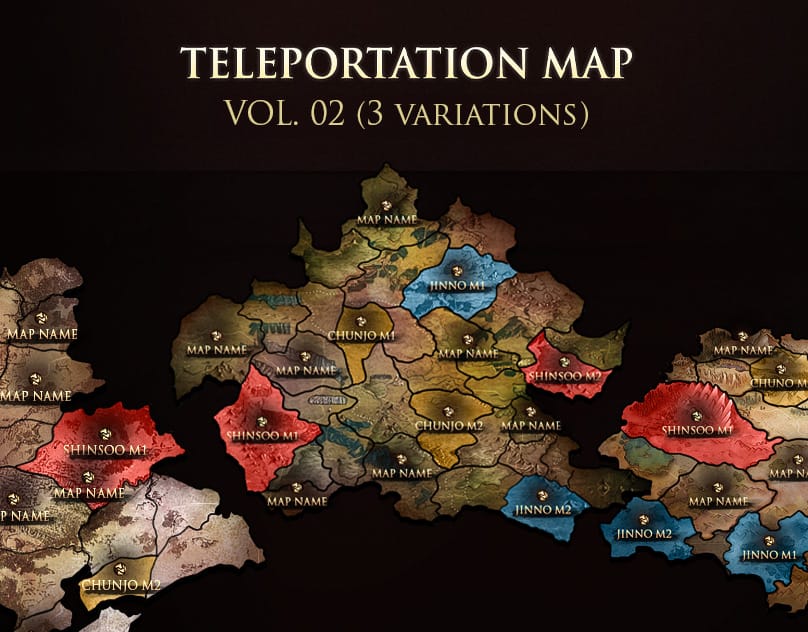 Teleportation Map Pack – Vol. 02 - Metin2 Editable PSD Template