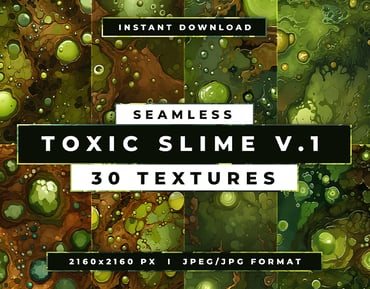 Slime Textures - Seamless Fantasy Green Patterns V.1