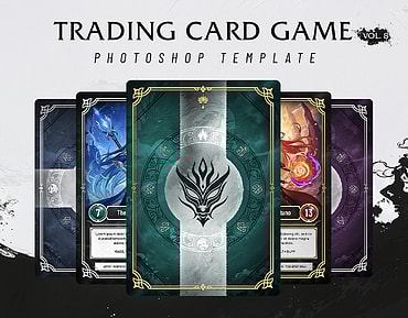 Trading Card Game (TCG/CCG) Template – Anime Fantasy Japanese Ink Style Vol.8