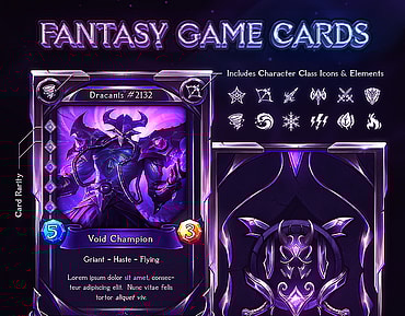 Trading Card Game (TCG) Template - Dracanis