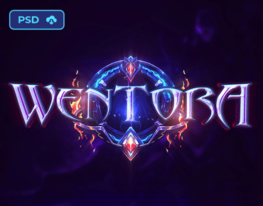 Wentora - Mmorpg Editable Game Logo