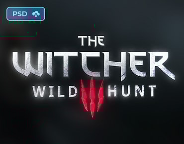 Witcher 3 - Fantasy Game Logo PSD - Editable Text Effect