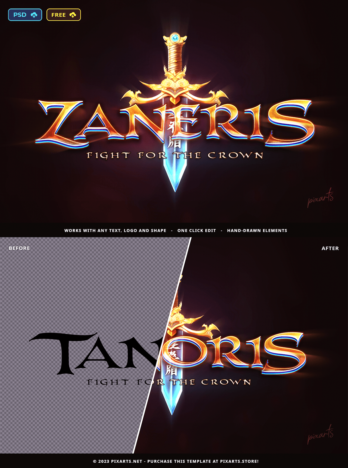 Zaneris - Mmorpg Editable Game Logo Template