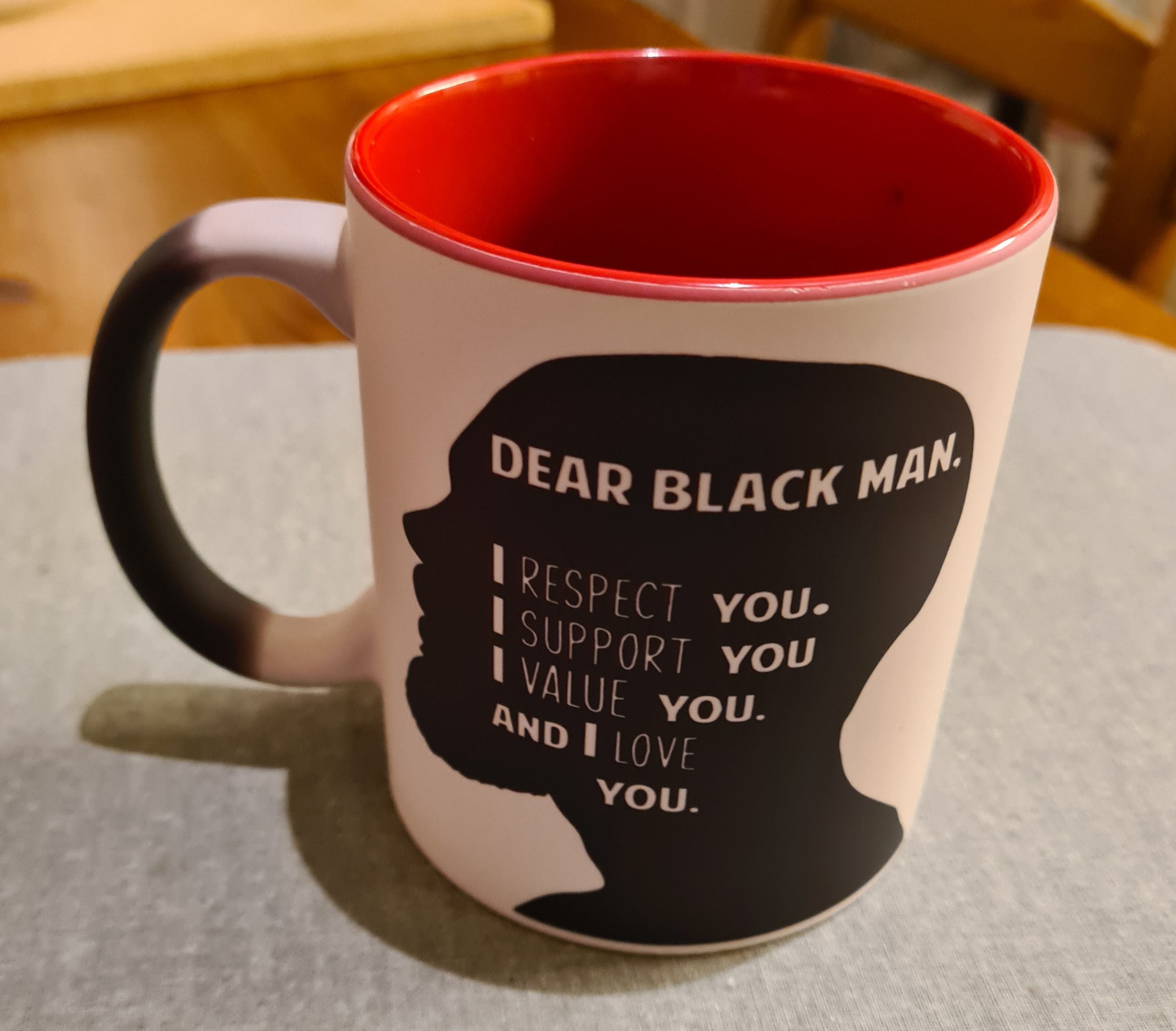 Dear Black Man Colour Changing Mug