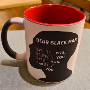 Dear Black Man Colour Changing Mug