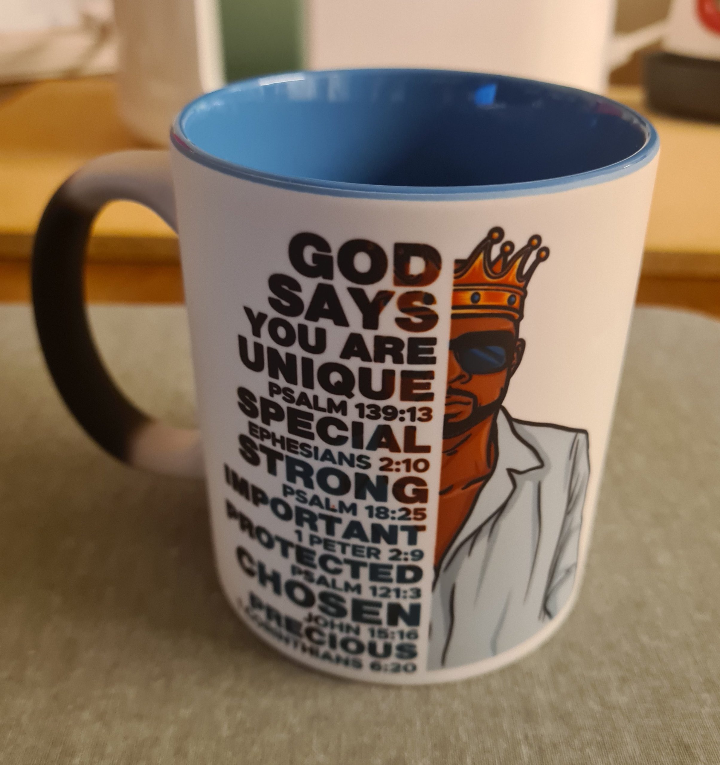 "God Says You Are Unique" Colour Changing Magic Mug