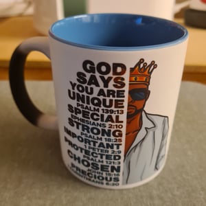 "God Says You Are Unique" Colour Changing Magic Mug