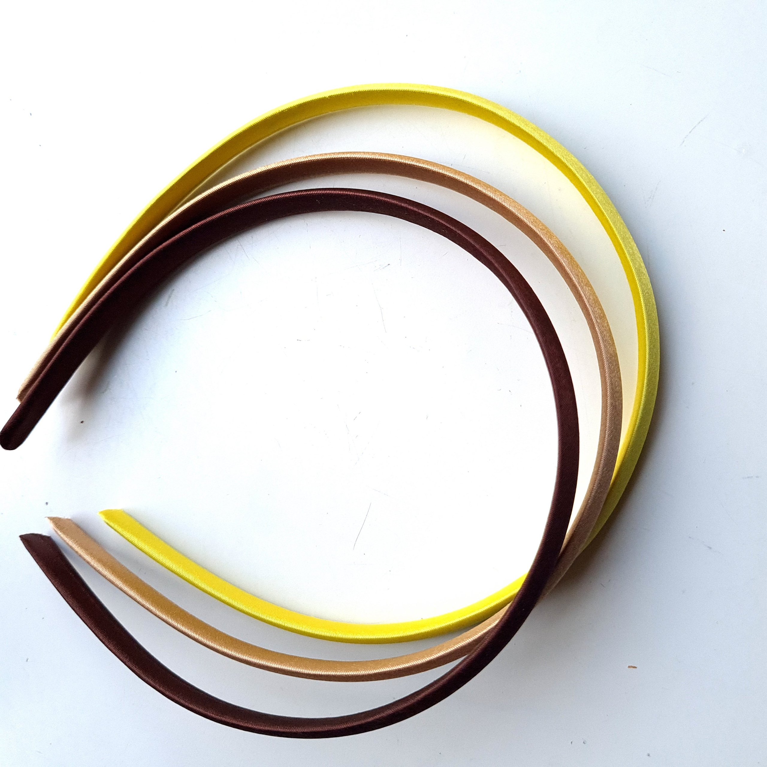 Hair Bands in Brown & Yellow Tones