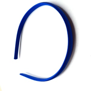 Hair Bands in Blue and Black Satin Fabric
