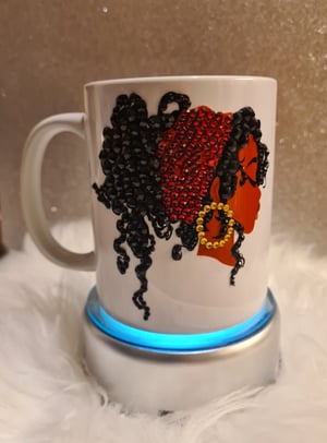 Black Queen with Locs Bling Mug