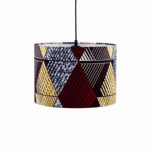 Brown Geometric Print Lampshade