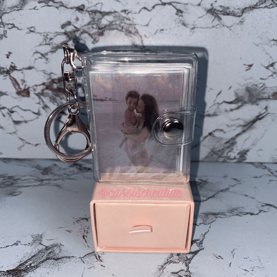 Mother’s Day Personalised Mini Photo Album Keychain Keyring Gift