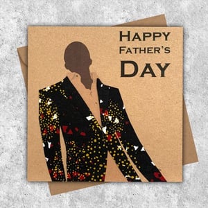 Father's Day Fabric Jacket Card