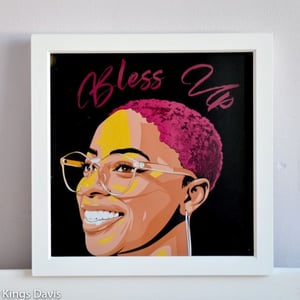 The 'Bless Up' framed print