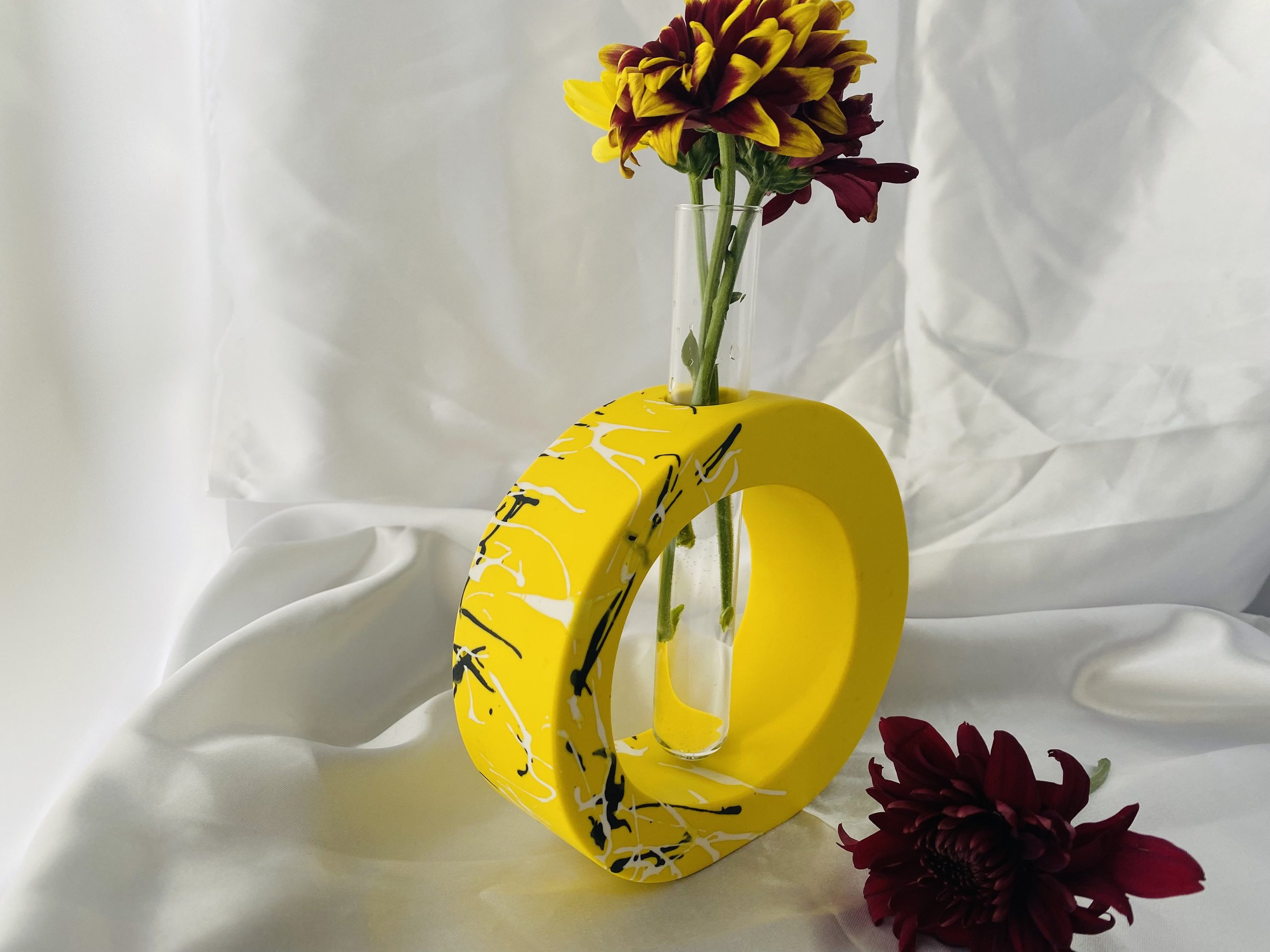 Round Yellow Decorative Vase