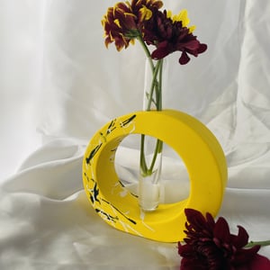 Round Yellow Decorative Vase