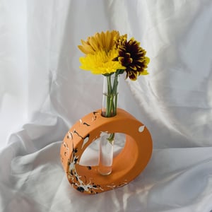 Round Orange Decorative Vase, black pound day, wakuda, black-owned