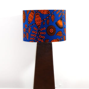 African Inspired Blue Table Lamp