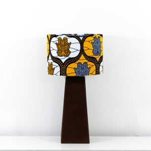 Yellow Wax Print Lampshade