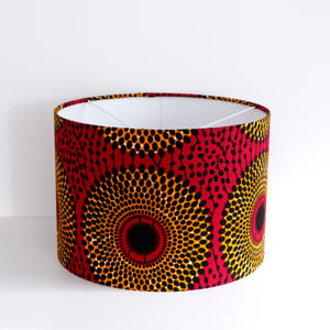 Red Print Lampshade