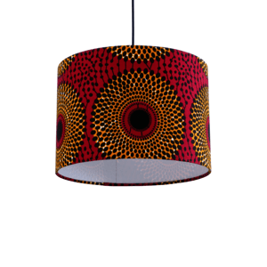 Red Print Lampshade