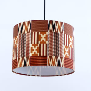 Brown Kente Print Lampshade, blackpoundday, jamii