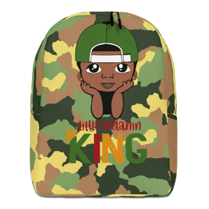 Little Melanin King Backpack, wakuda, bags, african print fans, black-owned brands, black pound day