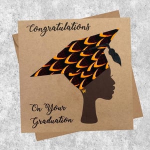 Black Woman Graduation Card