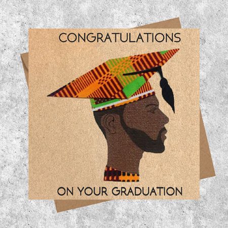 Black Man Graduation Card