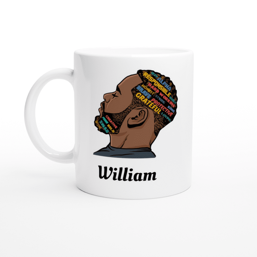 Personalised Black Father Mug