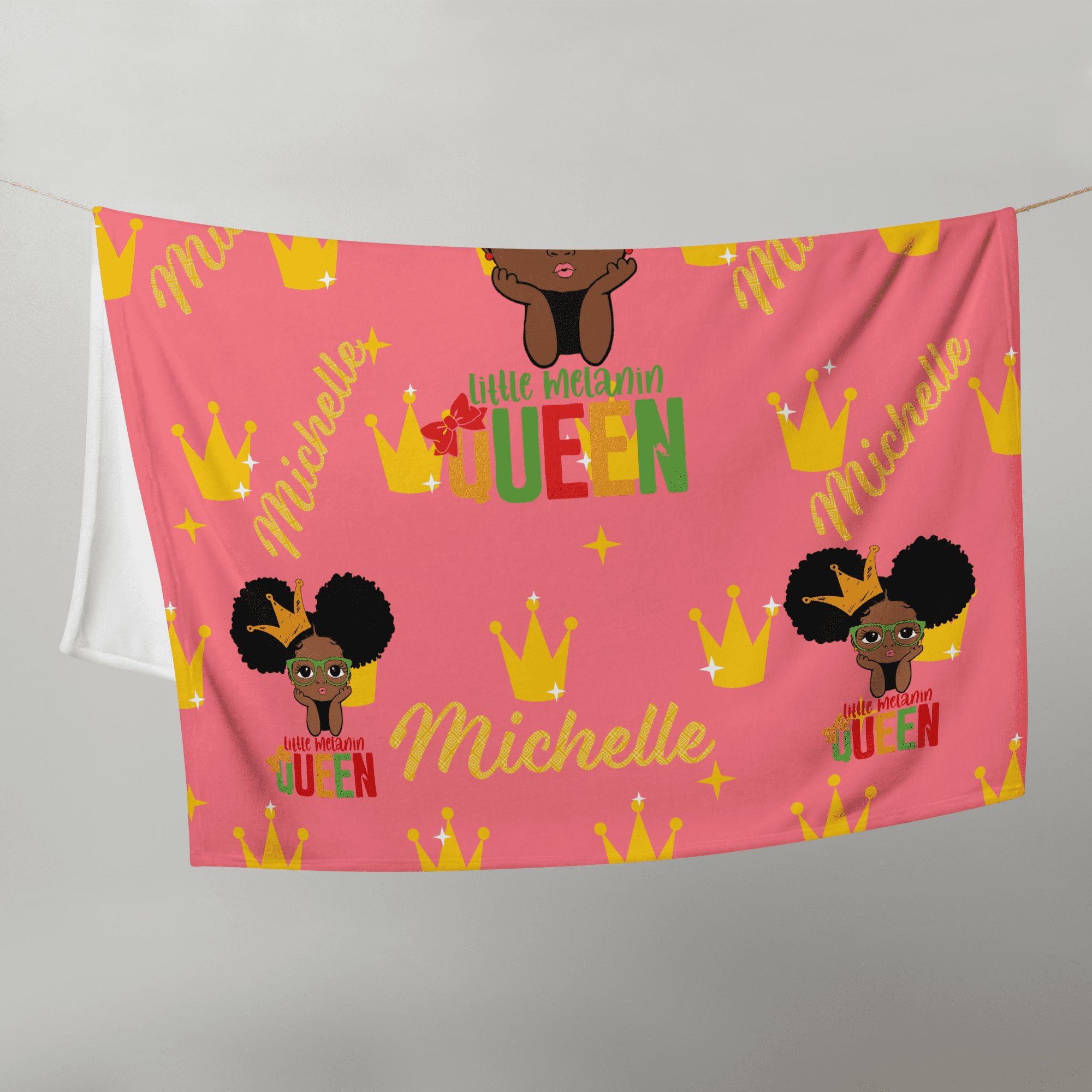 Personalised Little Melanin Queen Blanket