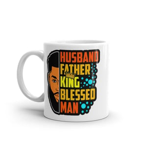 Black Father King Husband Mug