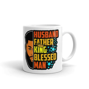 Black Father King Husband Mug