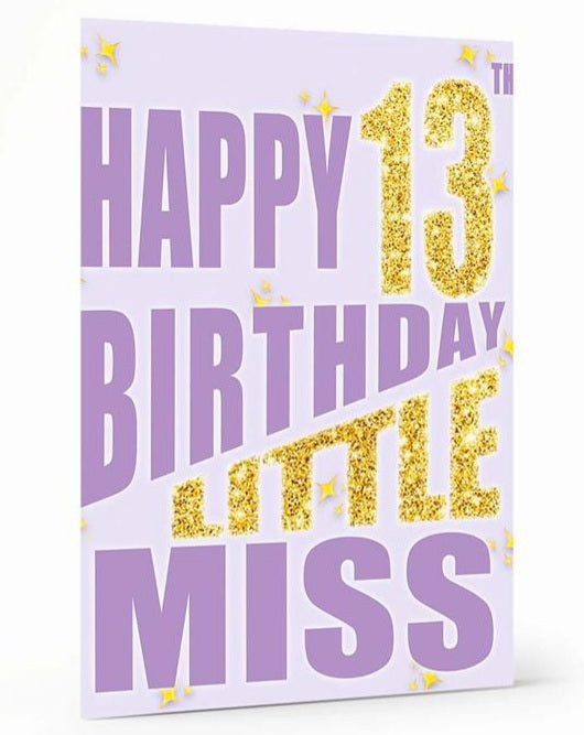 Happy 13th Birthday Little Miss Card