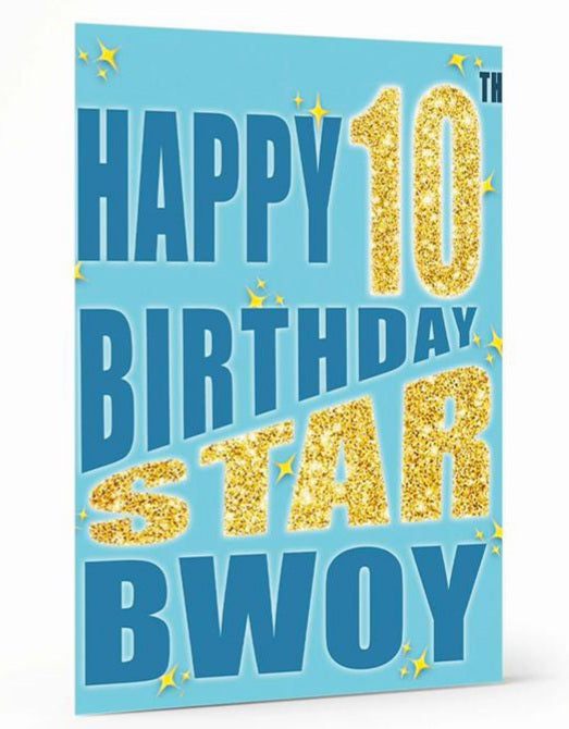 Happy 10th Birthday Star Bwoy Card