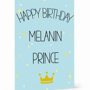 Happy Birthday Melanin Prince Card