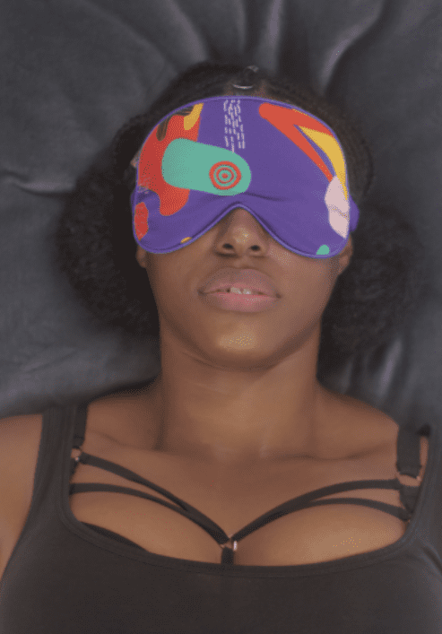 Silk Eye Mask // Purple Afro Afro Print