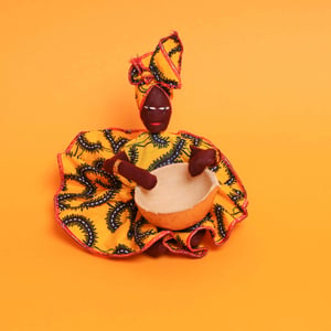 Handmade African dolls with Basket 2