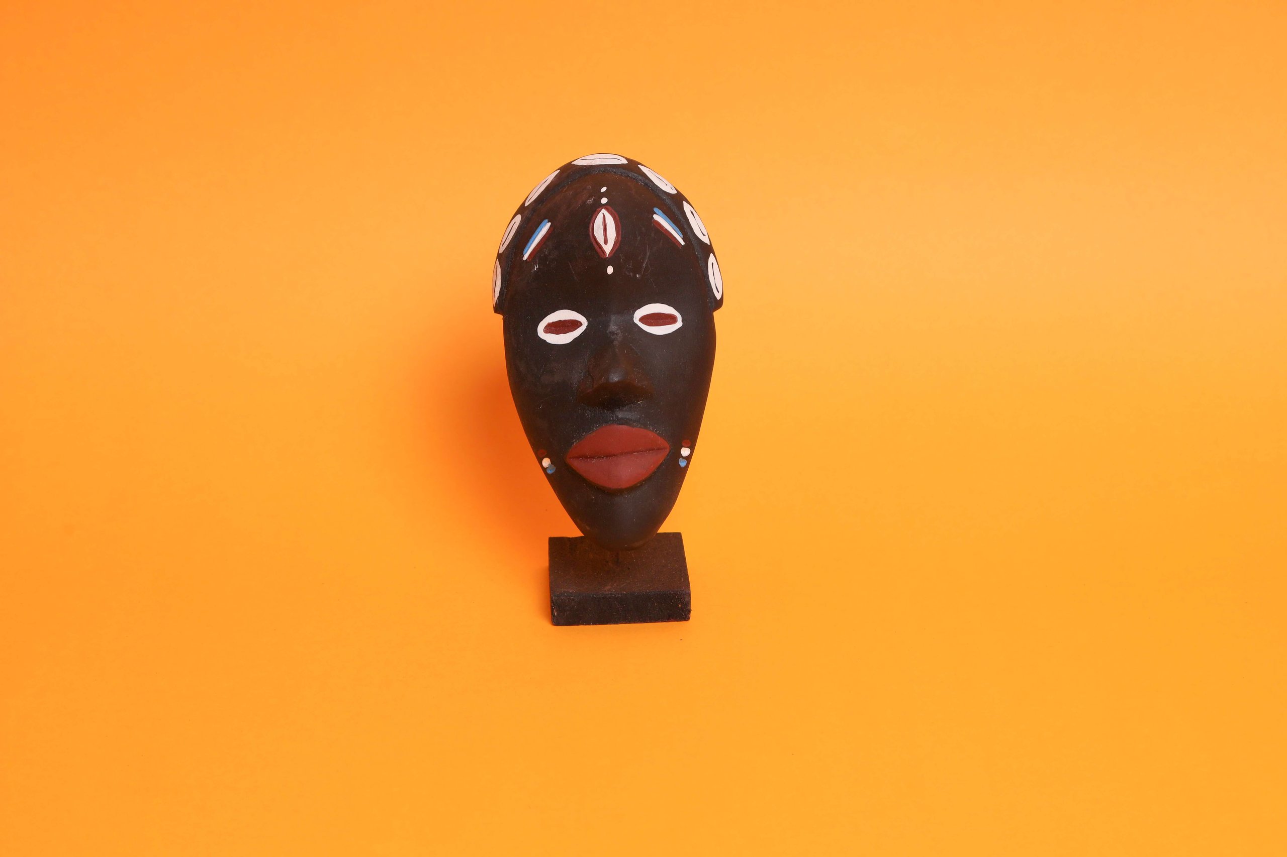 Dark Brown African Clay statue