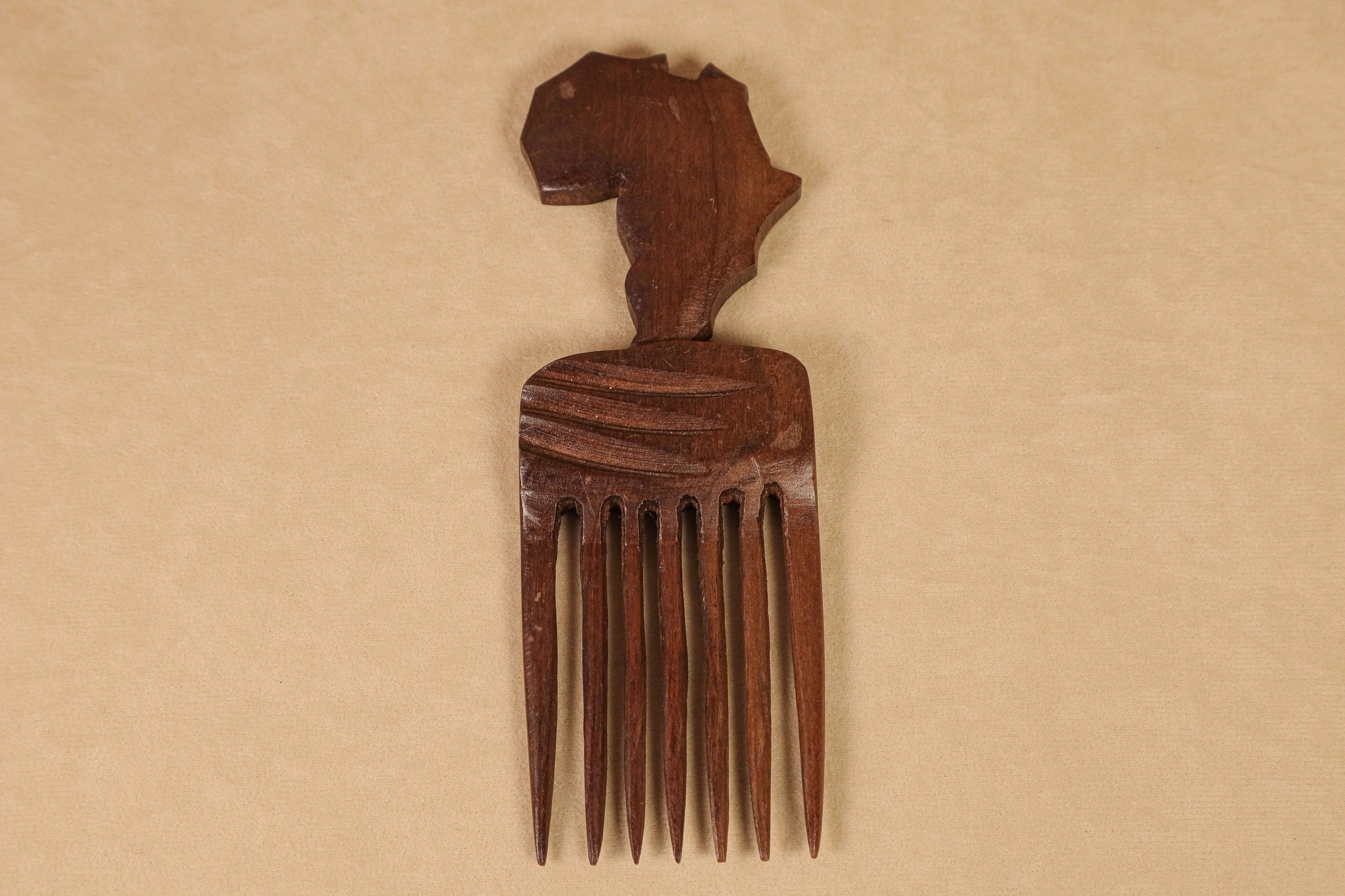 Africa Map Afro Hair Pick