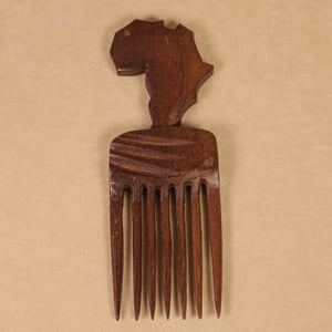 Africa Map Afro Hair Pick