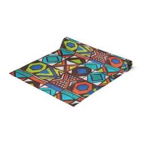 Neon Table Runner & Napkin Set - African Mud Cloth, Ntoma, Ankara